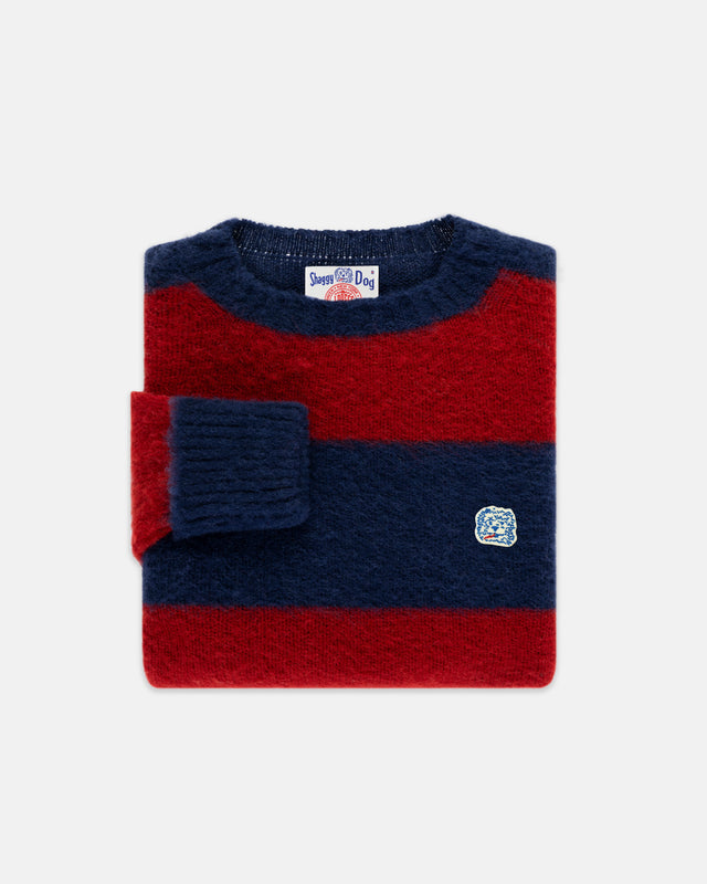 Made In Scotland Red Stripe Shaggy Dog Icon Sweater Classic Fit