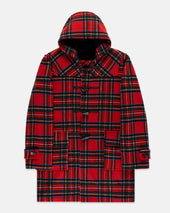 Made In England Royal Stewart Tartan Classic Morris Duffle Coat