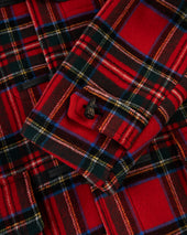 Made In England Royal Stewart Tartan Classic Morris Duffle Coat