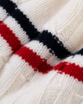 Made In Scotland Wool Cableknit Tennis Sweater