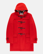 Made In England Scarlet Classic Morris Duffle Coat
