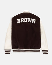 Brown Wool Varsity Jacket