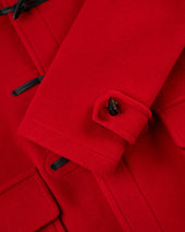Made In England Scarlet Classic Morris Duffle Coat
