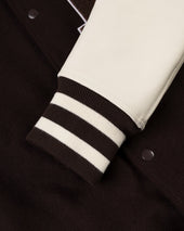 Brown Wool Varsity Jacket