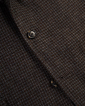 Made In Usa Grey Brown Houndstooth Cheviot Tweed Sport Coat