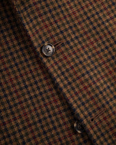 Made In Canada Windowpane Brown Rust Pure Cashmere Sport Coat
