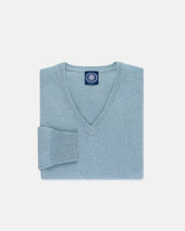 Light Lambswool V Neck Sweater