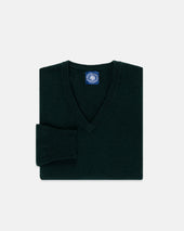 Tartan Lambswool V Neck Sweater