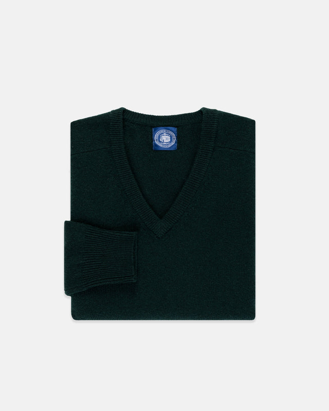 Tartan Lambswool V Neck Sweater