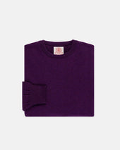 Made In Scotland Purple Cashmere Crewneck Sweater