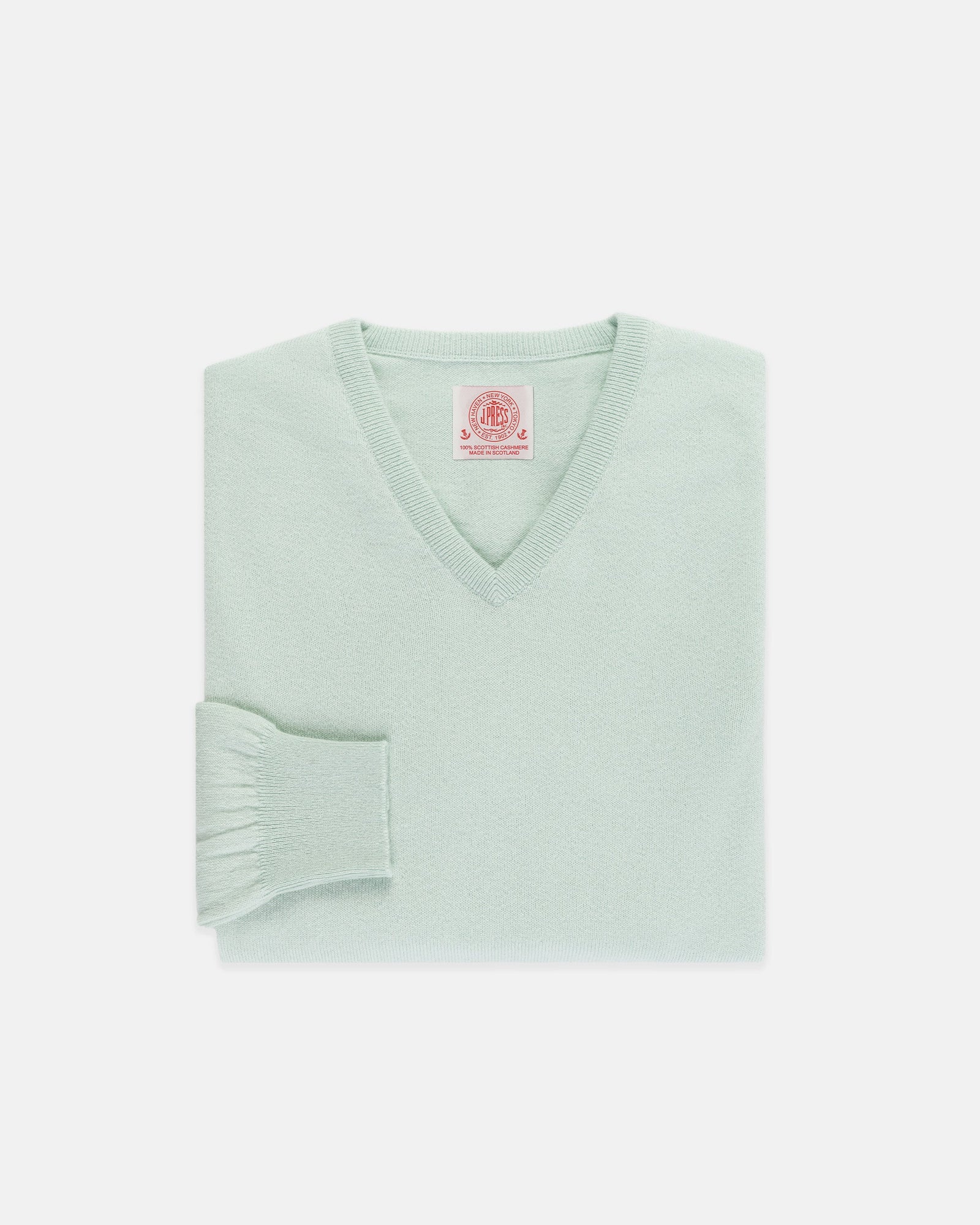 Made In Scotland Eton Cashmere V Neck Sweater