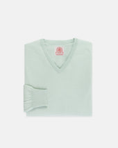 Made In Scotland Eton Cashmere V Neck Sweater
