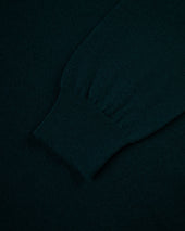 Made In Scotland Spruce Green Cashmere V Neck Sweater