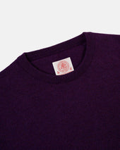 Made In Scotland Purple Cashmere Crewneck Sweater
