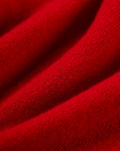Made In Scotland Red Cashmere Crewneck Sweater