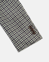 Made In Usa Green Black Check Wool Linen Sport Coat