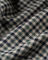 Made In Usa Green Black Check Wool Linen Sport Coat