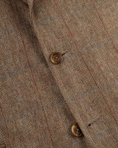 Made In Canada Light Brown Barleybone Windowpane Silk Sport Coat