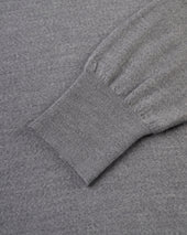 Made In Scotland Grey Superfine Merino Wool Sweater