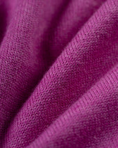 Purple Cotton Cashmere Quarter Zip Sweater