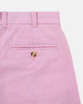Pink Oxford Cloth Shorts Trim Fit