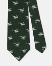 Made In Uk Dark With Silver Grasshoppers Club Tie