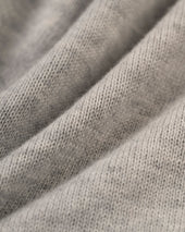 Grey Cotton Wool Crewneck Sweatshirt Trim Fit