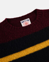 Made In Scotland Navy Gold Shaggy Dog Frame Stripe Sweater Classic Fit