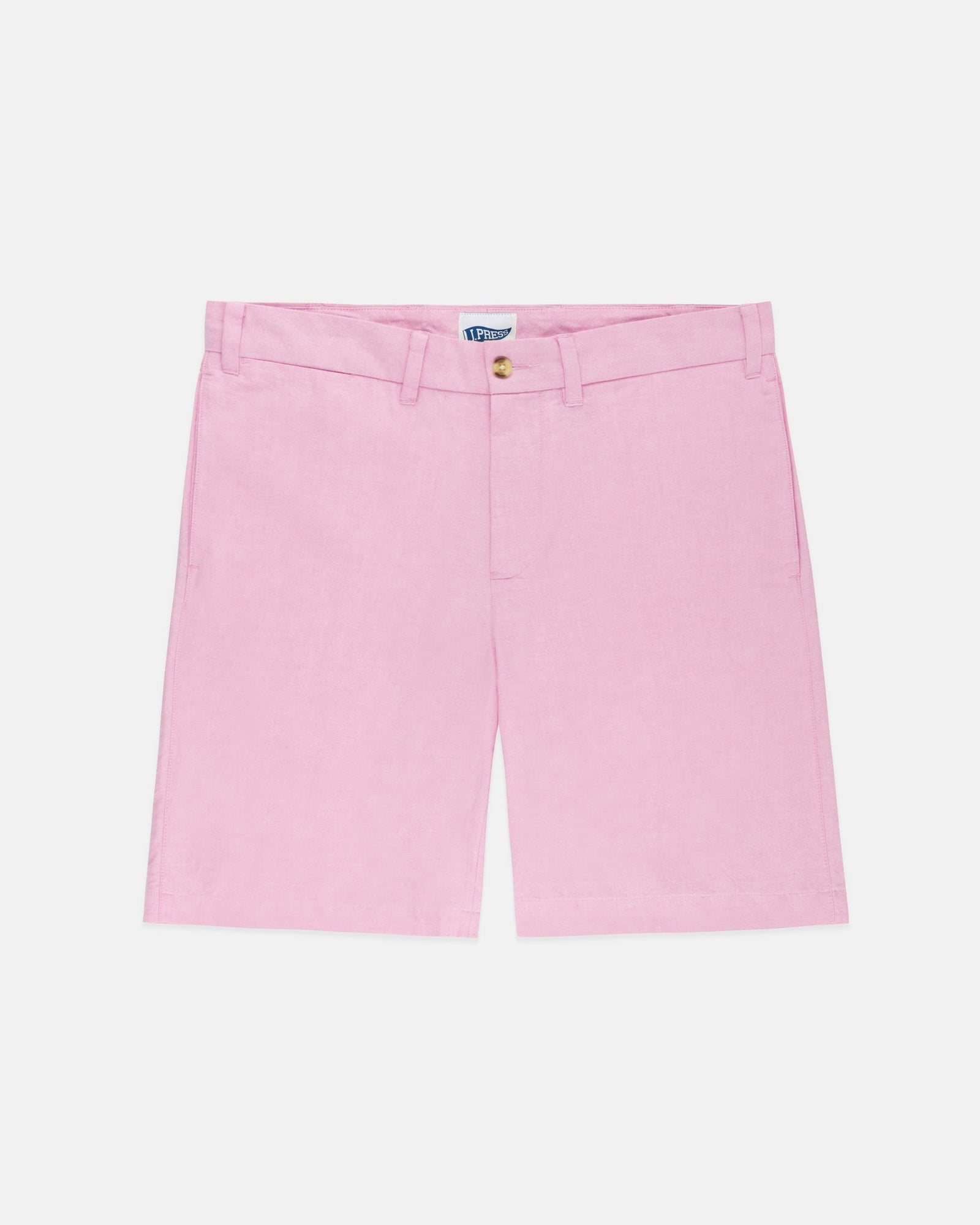Pink Oxford Cloth Shorts Trim Fit