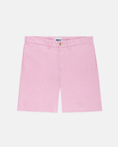 Pink Oxford Cloth Shorts Trim Fit