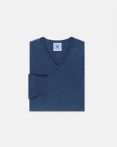 Cotton Cashmere V Neck Sweater