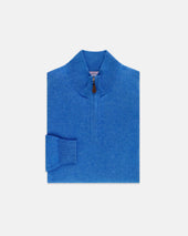 Cotton Cashmere Quarter Zip Sweater