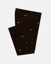 J Press Burgee Embroidered Corduroy Pant Trim Fit