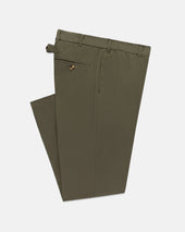 Cinch Back Cotton Chino Trouser Trim Fit