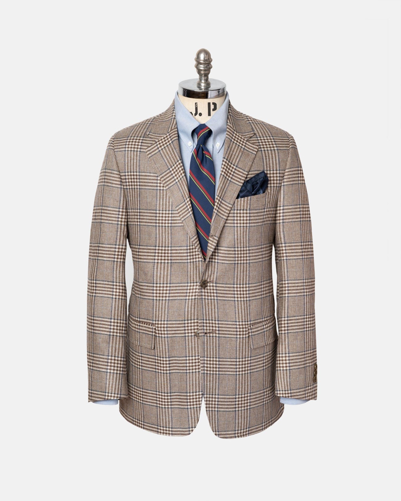 Made In Canada Navy Plaid Silk Sport Coat