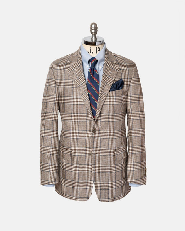 Made In Canada Navy Plaid Silk Sport Coat