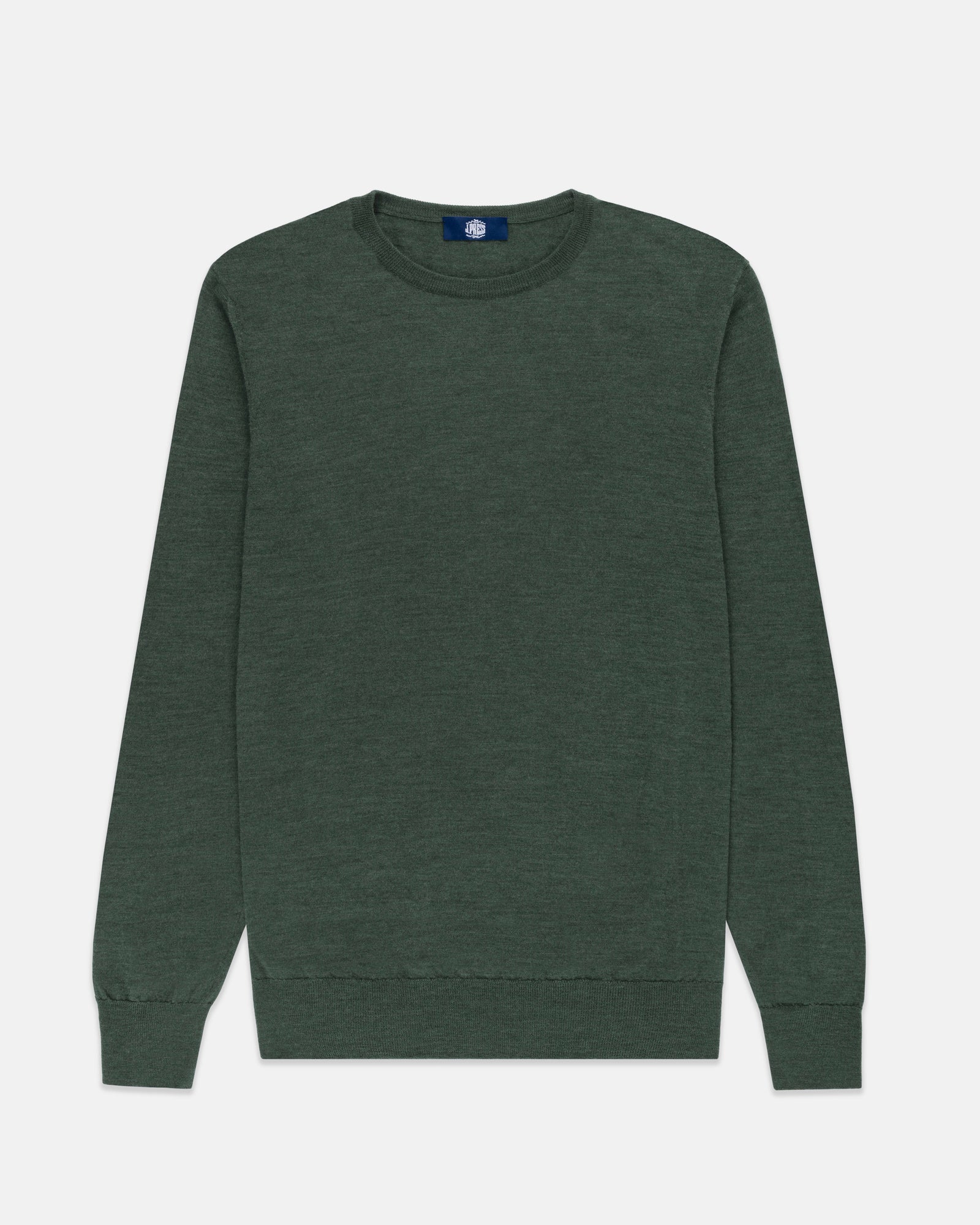 Made In Scotland Green Superfine Merino Wool Sweater