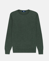 Made In Scotland Green Superfine Merino Wool Sweater