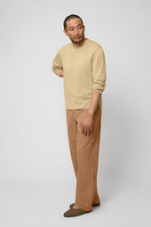 Long Sleeve Knit T Shirt Naturally Dyed Cotton Moulin