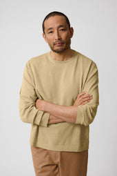 Long Sleeve Knit T Shirt Naturally Dyed Cotton Moulin