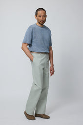 Plain Front Trouser Cotton Linen Twill