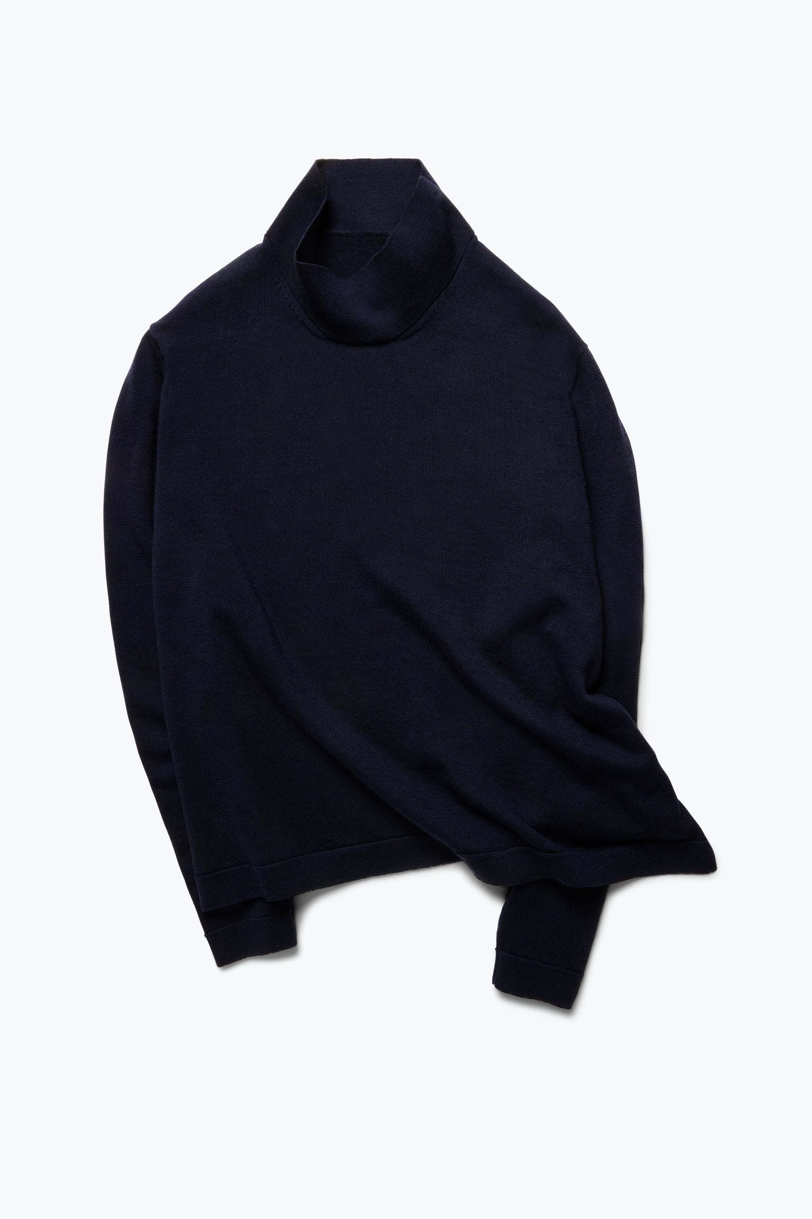 Mock Neck Wool Silk