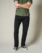 14oz Selvedge Denim Relaxed Tapered Cut Jeans - Black/Black