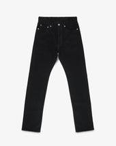 14oz Selvedge Denim Relaxed Tapered Cut Jeans - Black/Black