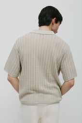 Men's Jadd Shortsleeve Knit Polo in Sage Mist