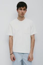Men's Slub Pocket Tee in Marshmallow