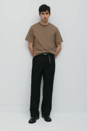Men's Slub Pocket Tee in Taupe