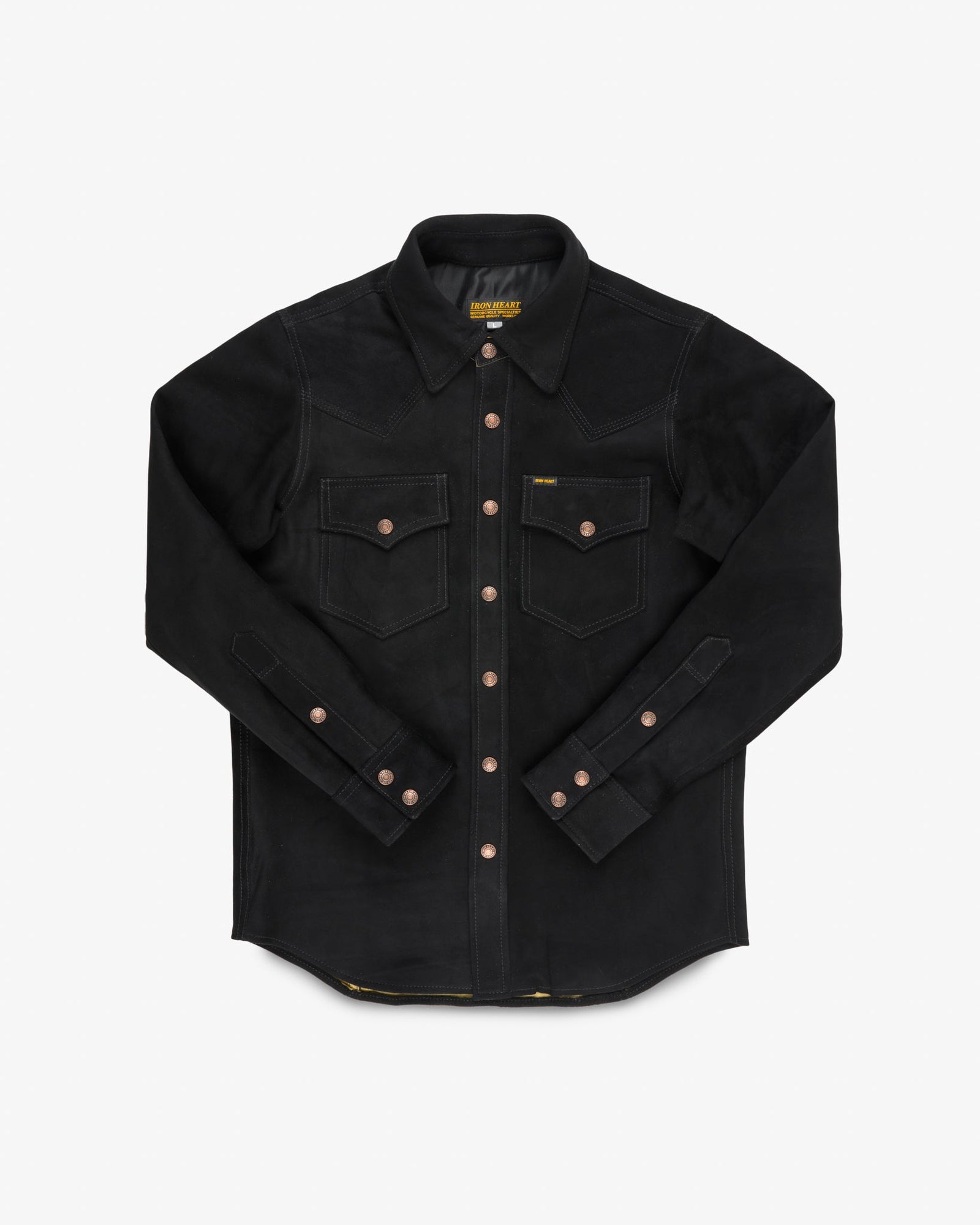 Deerskin Western Shirt "The Big Buck" - Black
