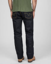 25oz Selvedge Denim Slim Straight Cut Jeans - Indigo/Black