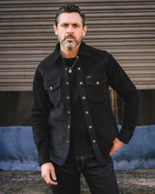 Deerskin Western Shirt "The Big Buck" - Black